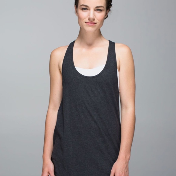 LULULEMON OM RACERBACK - HEATHERED BLACK - Picture 2 of 9